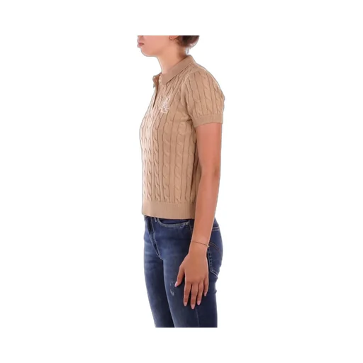 Cable Knit Polo Shirt