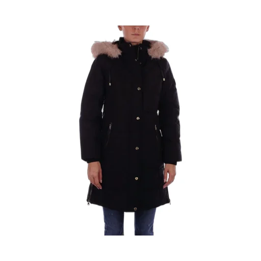 Puffer Coat With Fur Hood