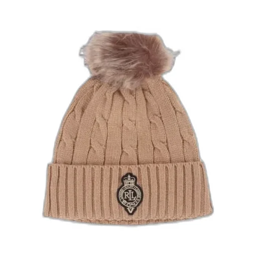 Cable Knit Beanie With Pom