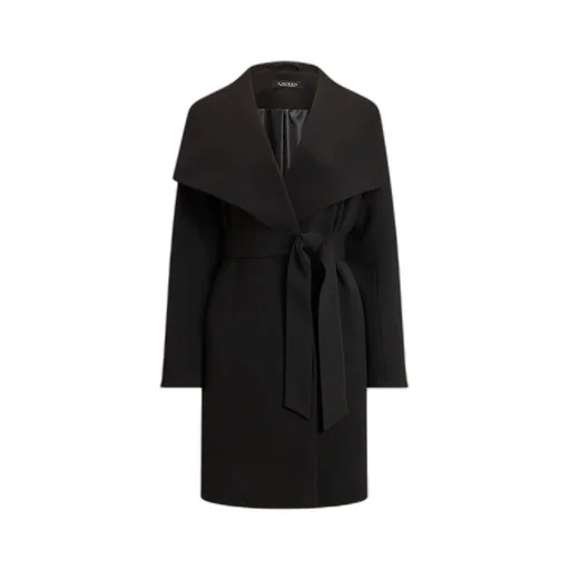 Wool Blend Wrap Coat
