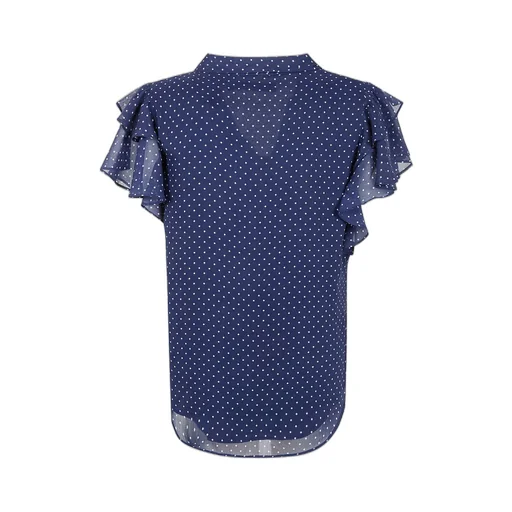 Polka Dot Ruffle Blouse