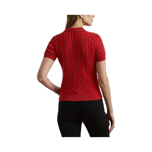 Cable Knit Polo Shirt