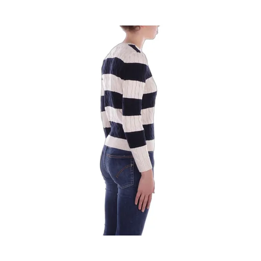 Striped Cable Knit Sweater