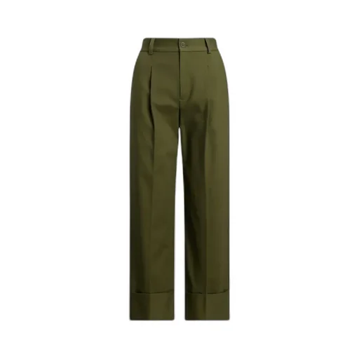 Pleated Wide-Leg Trousers