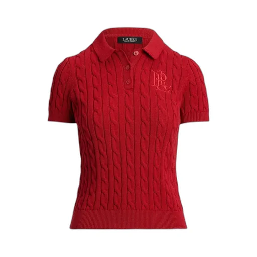 Cable Knit Polo Shirt
