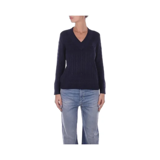 Cable Knit V-Neck Sweater
