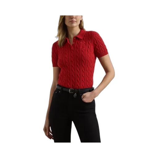 Cable Knit Polo Shirt