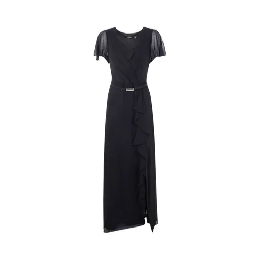 Ruffle Trim Maxi Dress