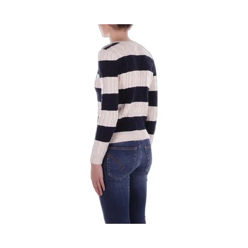Striped Cable Knit Sweater