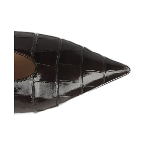 V-Neck Kitten Heel Pumps
