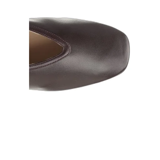 V-Neck Block Heel Pumps