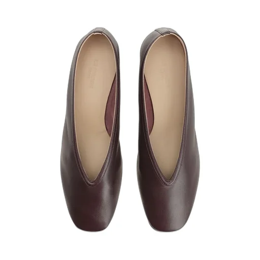 V-Neck Block Heel Pumps