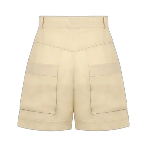 High-Waisted Shorts With Flap Pockets