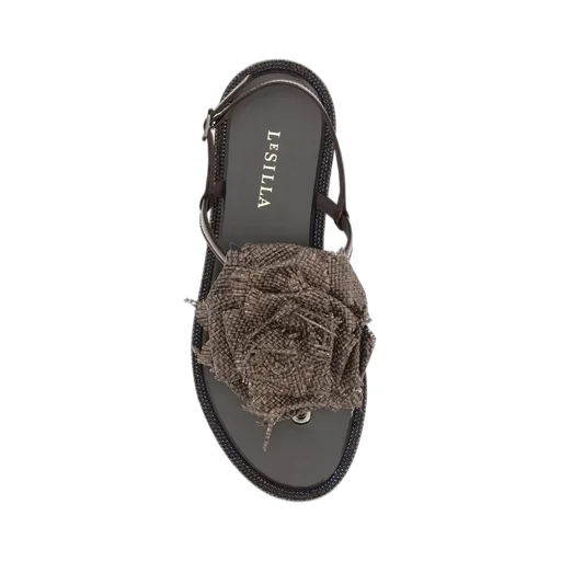Thong Sandals With Flower Detail