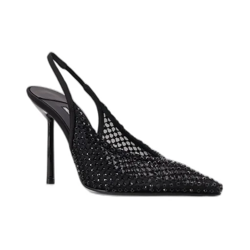 Mesh Slingback Pumps