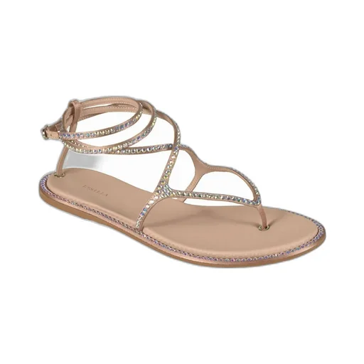 Embellished Ankle Strap Sandals