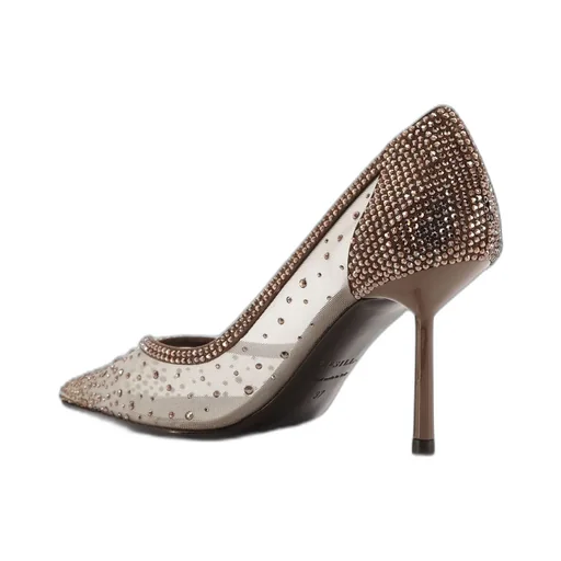 Mesh Pumps With Crystal Embellishments
