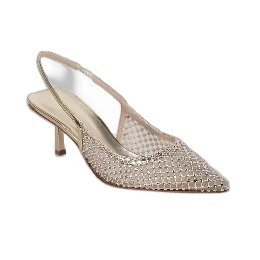Mesh Slingback Pumps