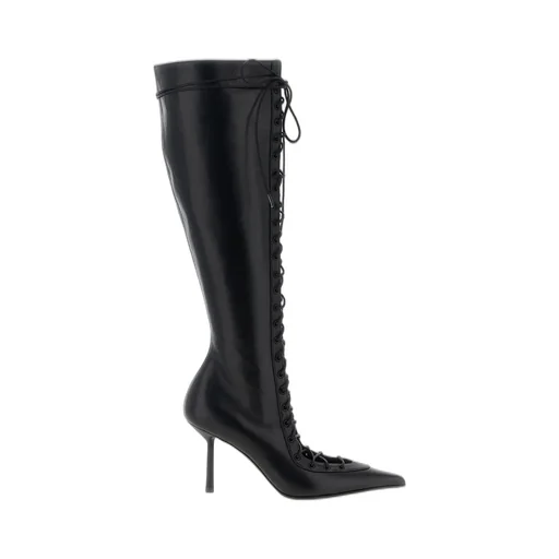 Lace-Up Knee-High Boots