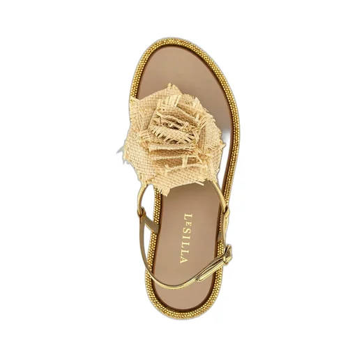 Thong Sandals With Flower Detail