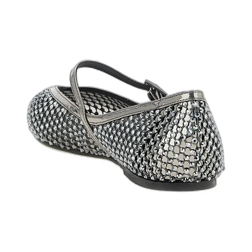 Ballet Flats With Ankle Strap
