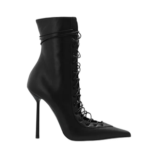 Lace-Up Stiletto Ankle Boots