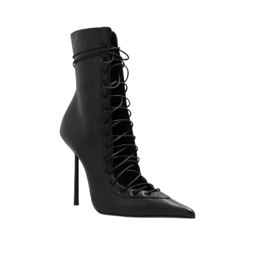 Lace-Up Stiletto Ankle Boots