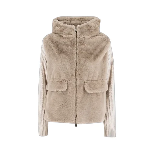 Faux Fur And Knit Jacket