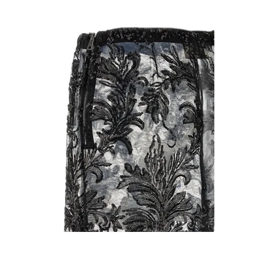 Embroidered Lace Maxi Skirt