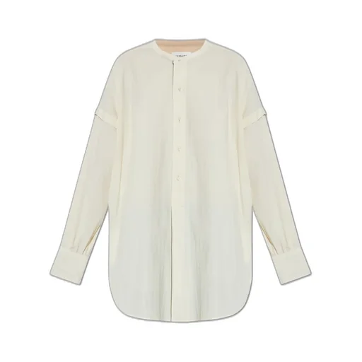 Oversized Band Collar Shirt