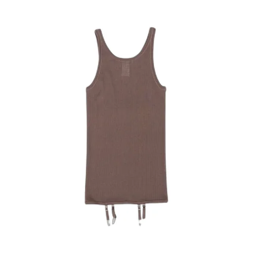 Ribbed Tank Top With Suspenders