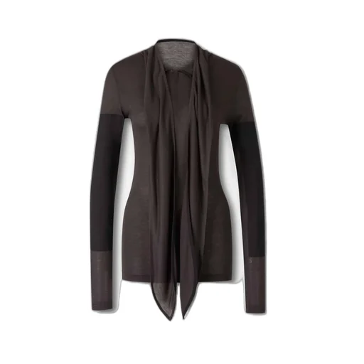 Long Sleeve Top With Draped Scarf Detail