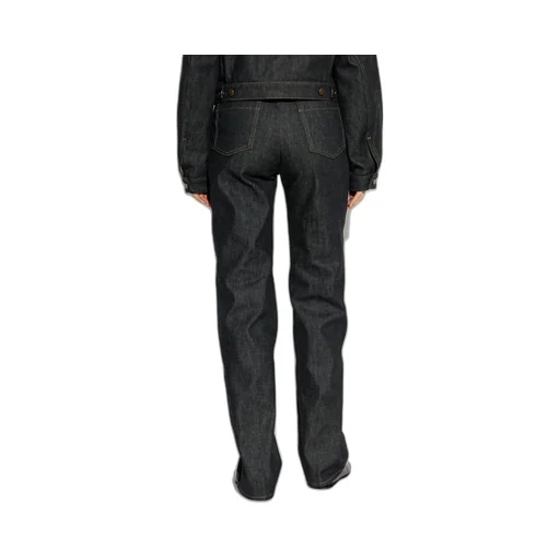 High-Waisted Straight-Leg Jeans