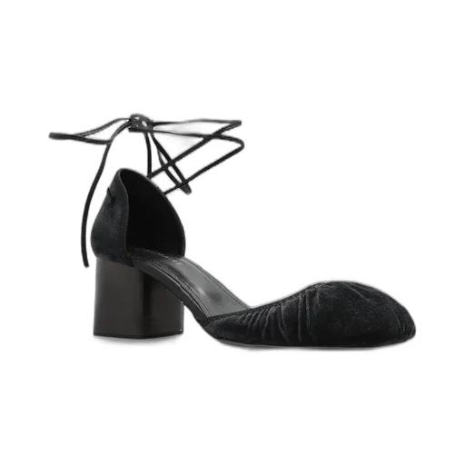 Ruched Ankle Strap Sandal