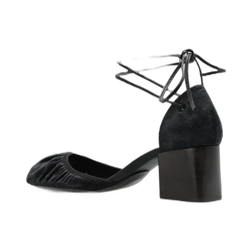 Ruched Ankle Strap Sandal
