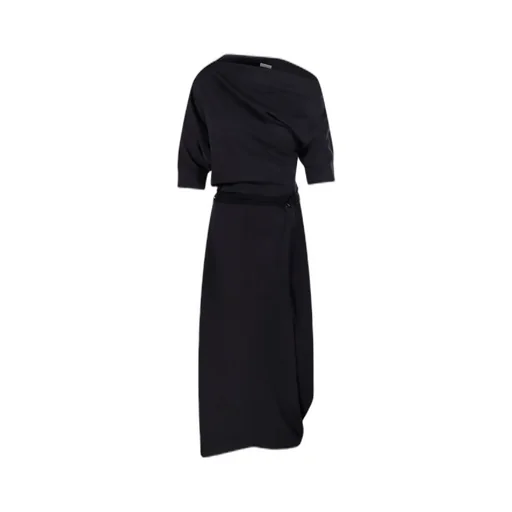 Asymmetric Draped Dress