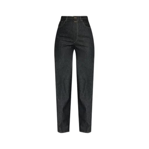 High-Waisted Straight-Leg Jeans