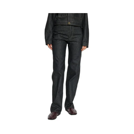 High-Waisted Straight-Leg Jeans