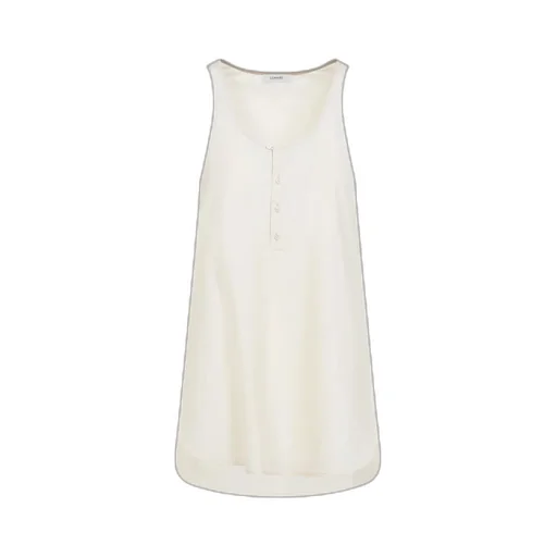 Sleeveless Button-Up Top