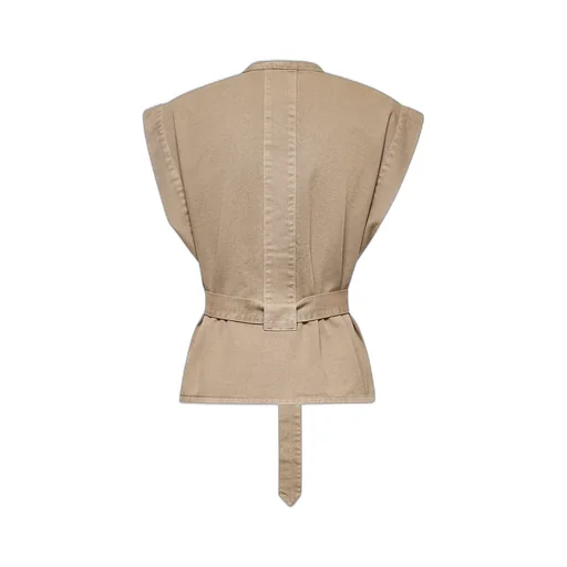 Sleeveless Belted Vest