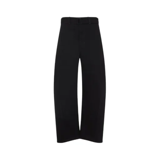 Wide-Leg Belted Trousers