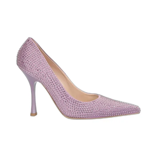 Crystal Embellished Pointed Toe Pumps