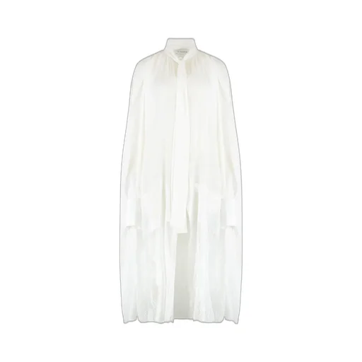 Cape Dress With Lace Trim