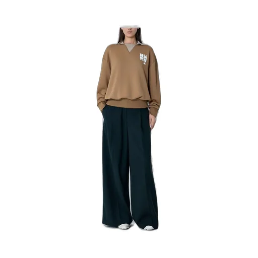 Wide-Leg Pleated Trousers