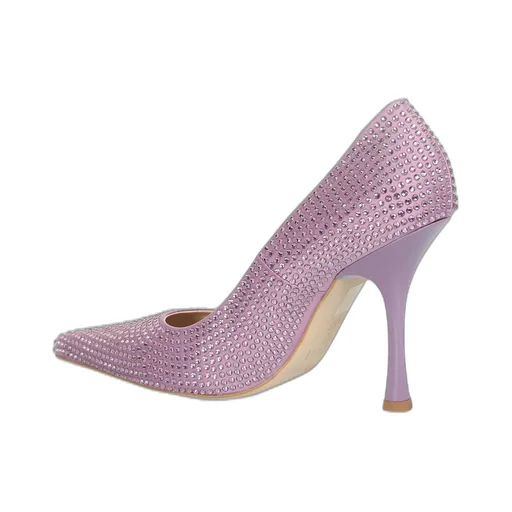Crystal Embellished Pointed Toe Pumps