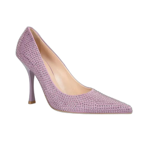 Crystal Embellished Pointed Toe Pumps