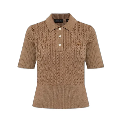 Cable Knit Polo Shirt