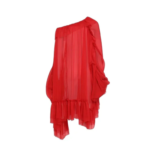 Asymmetric Ruffled One-Shoulder Top