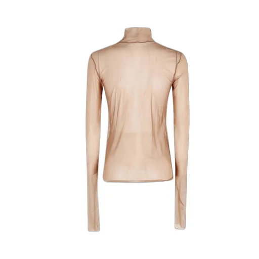 Sheer Mesh Turtleneck Top