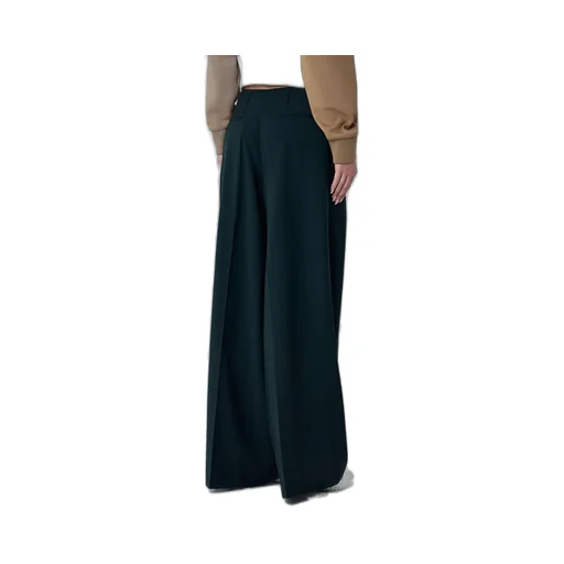 Wide-Leg Pleated Trousers